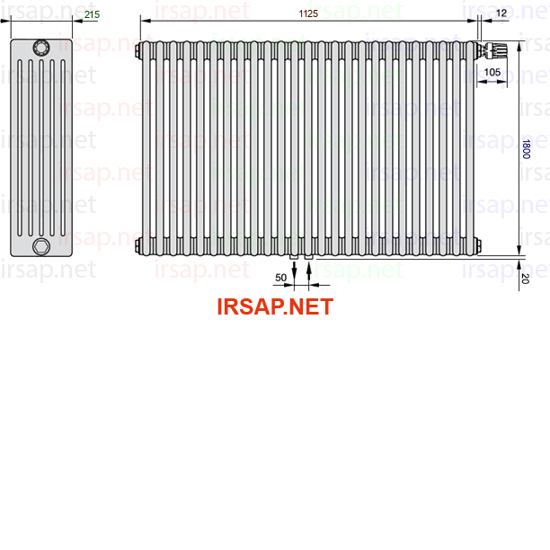 Радиатор IRSAP Tesi 61800/25 T52 CL 01